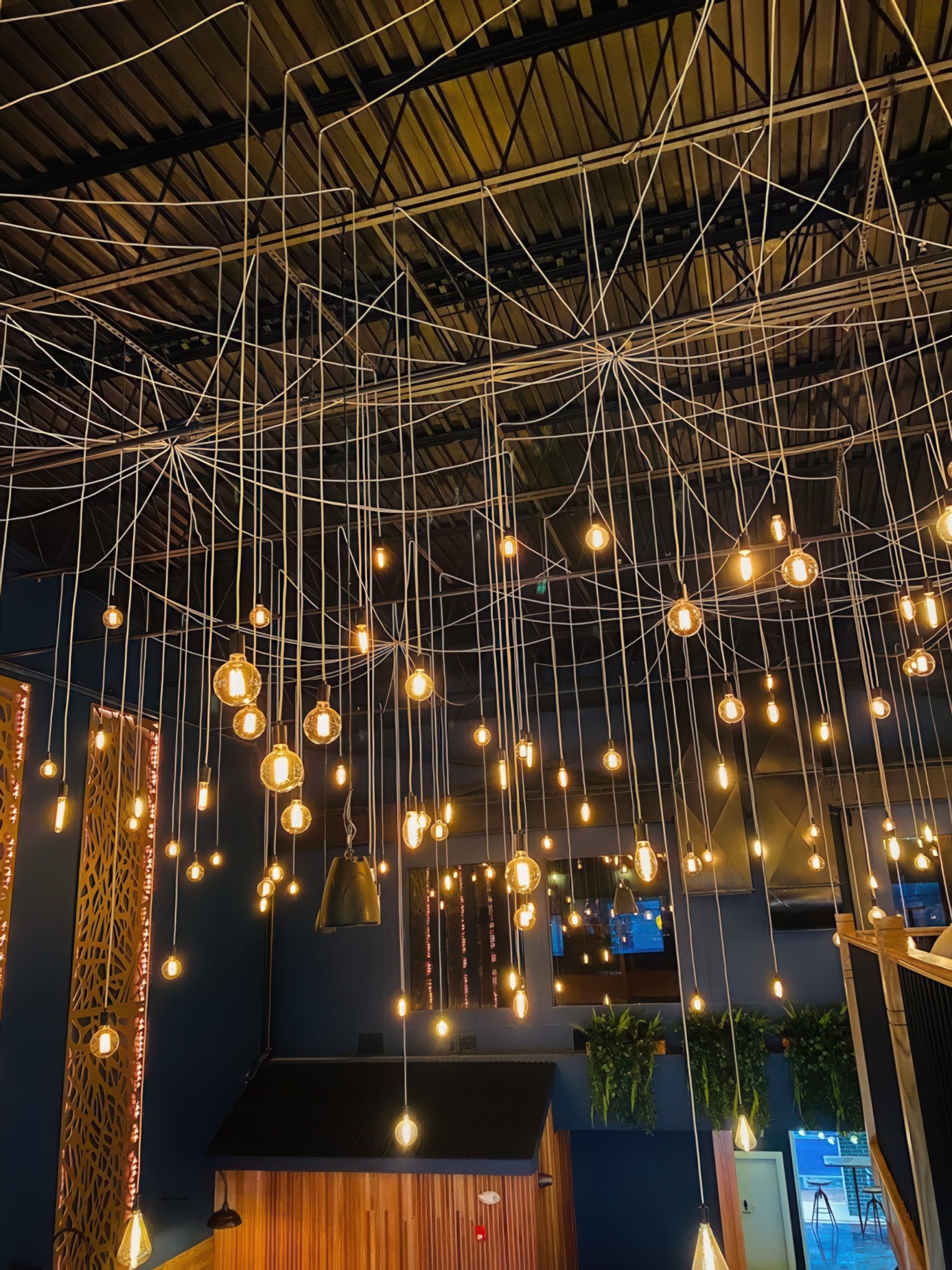 19 pendant light swag starry sky LED globes restaurant lighting