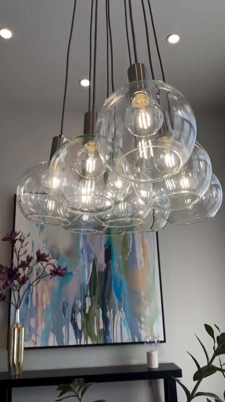 XL 8" Globe Cluster Chandelier
