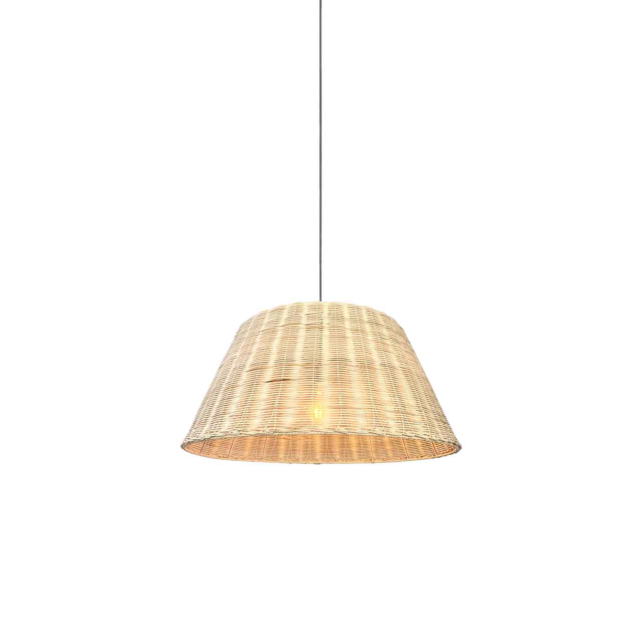 Modern Bamboo Woven Wicker Shade Pendant Light