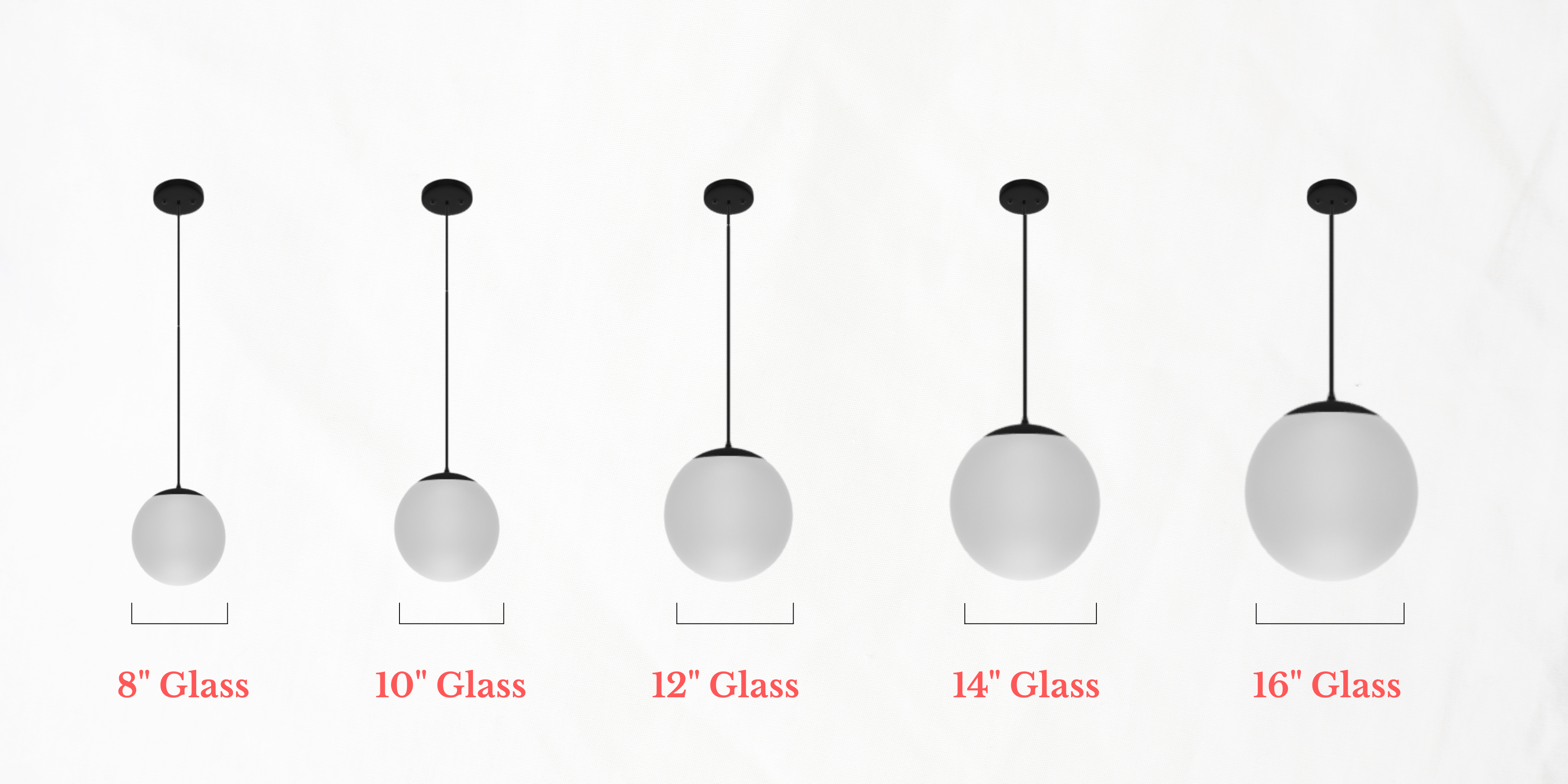 Customize: Swag Chandelier - Chain with Neckless Globe Shades
