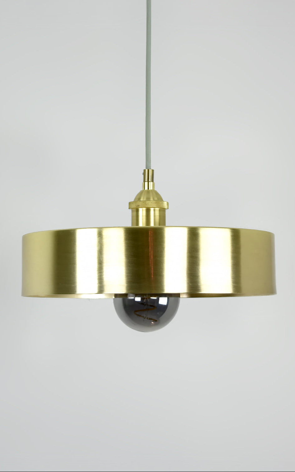 Metal Drum Pendant: Brass 12"