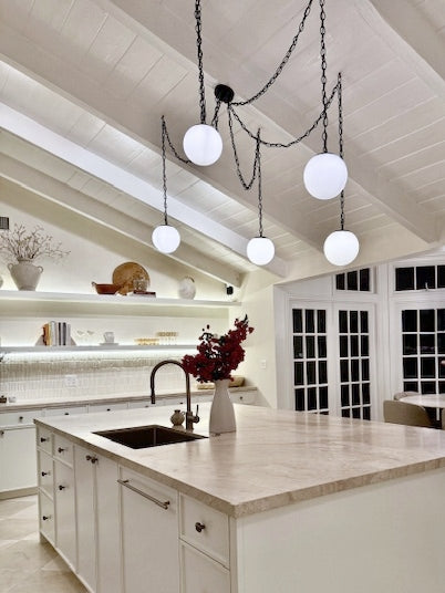 Customize: Swag Chandelier - Chain with Neckless Globe Shades
