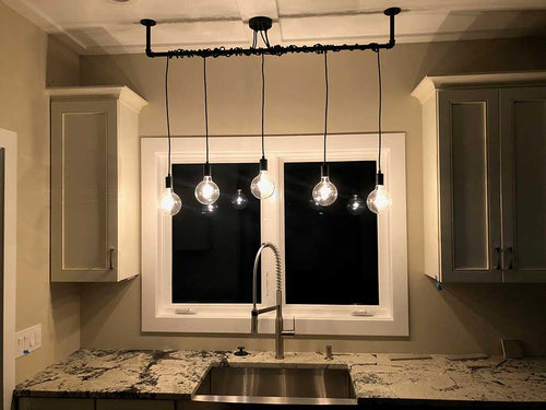 5 Pendant Wrap Chandelier with Clear LED 5