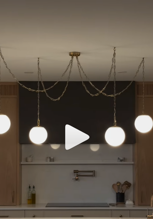 The chandelier that shaped the kitchen. Why not walk away from pendants over an island, and do something different. 😜 This chandelier is simple yet complex, it’s elegant, it’s different and that’s why I fell in love with it. 🤍 #chandelier #kitchen #kitchendesign #housedesign #house 13w