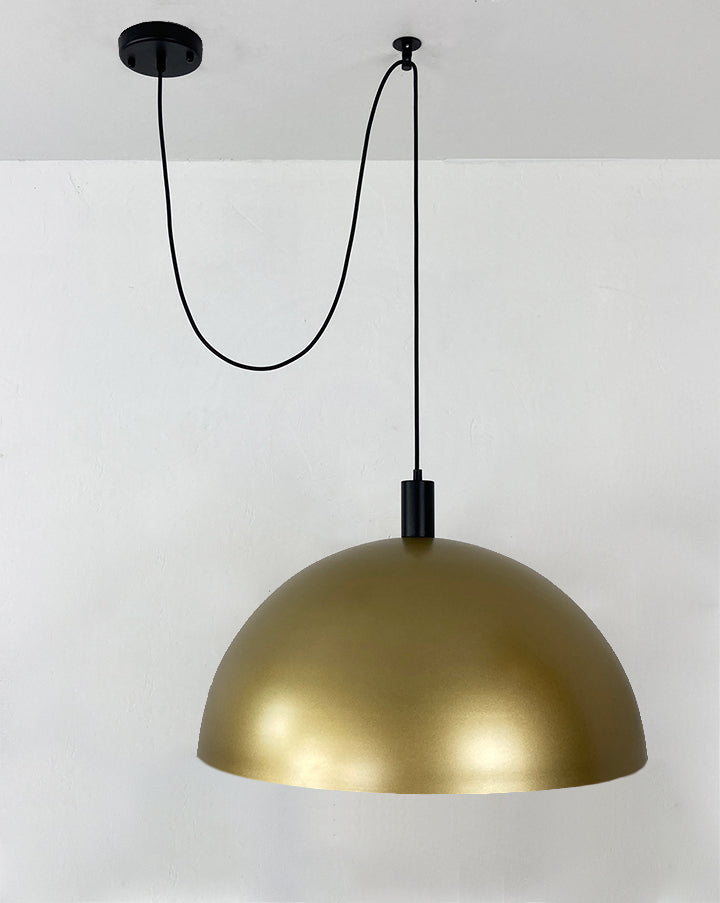 Single Pendant: 24" Brass Dome Shade