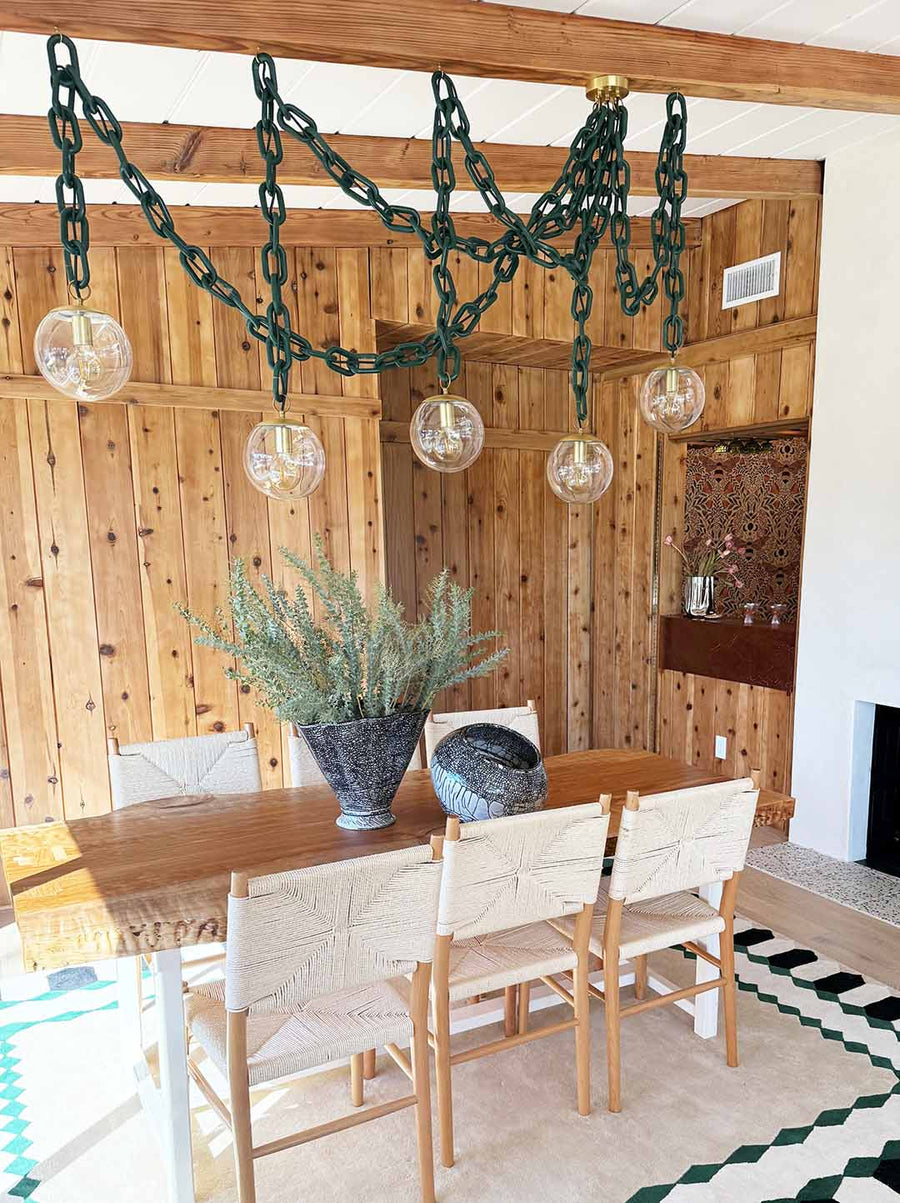 Customize: Swag Chandelier - Thick Chain with Globe Shades