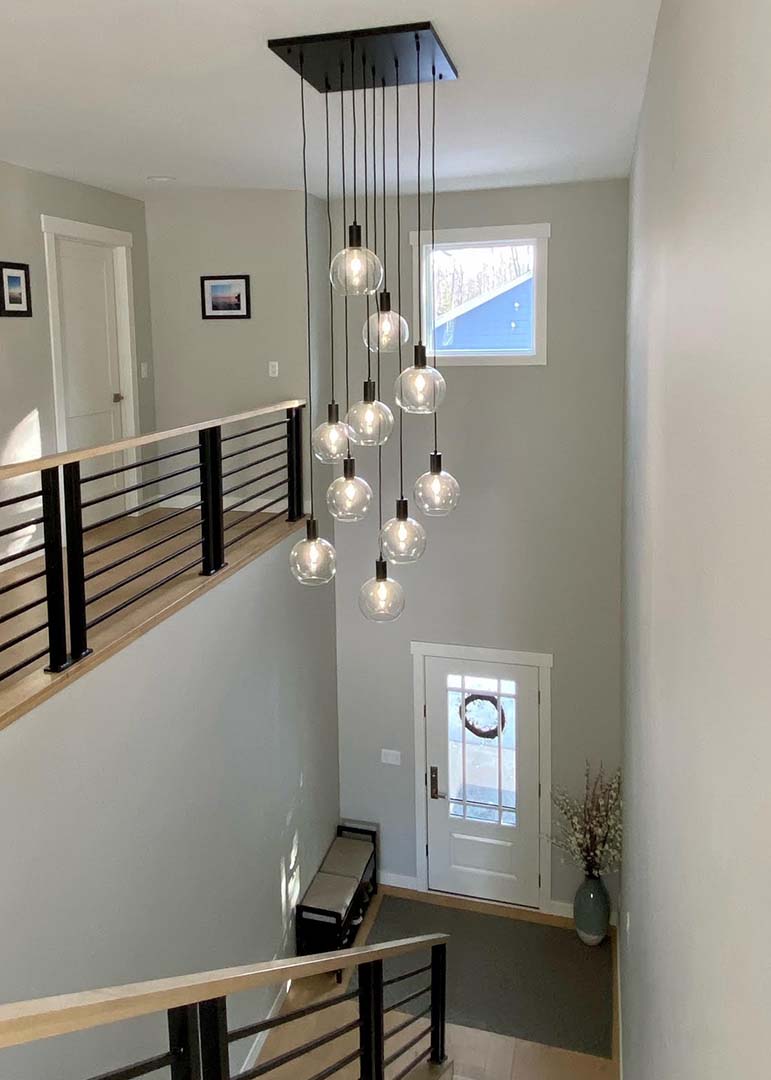 square base pendant light chandelier glas globe shades
