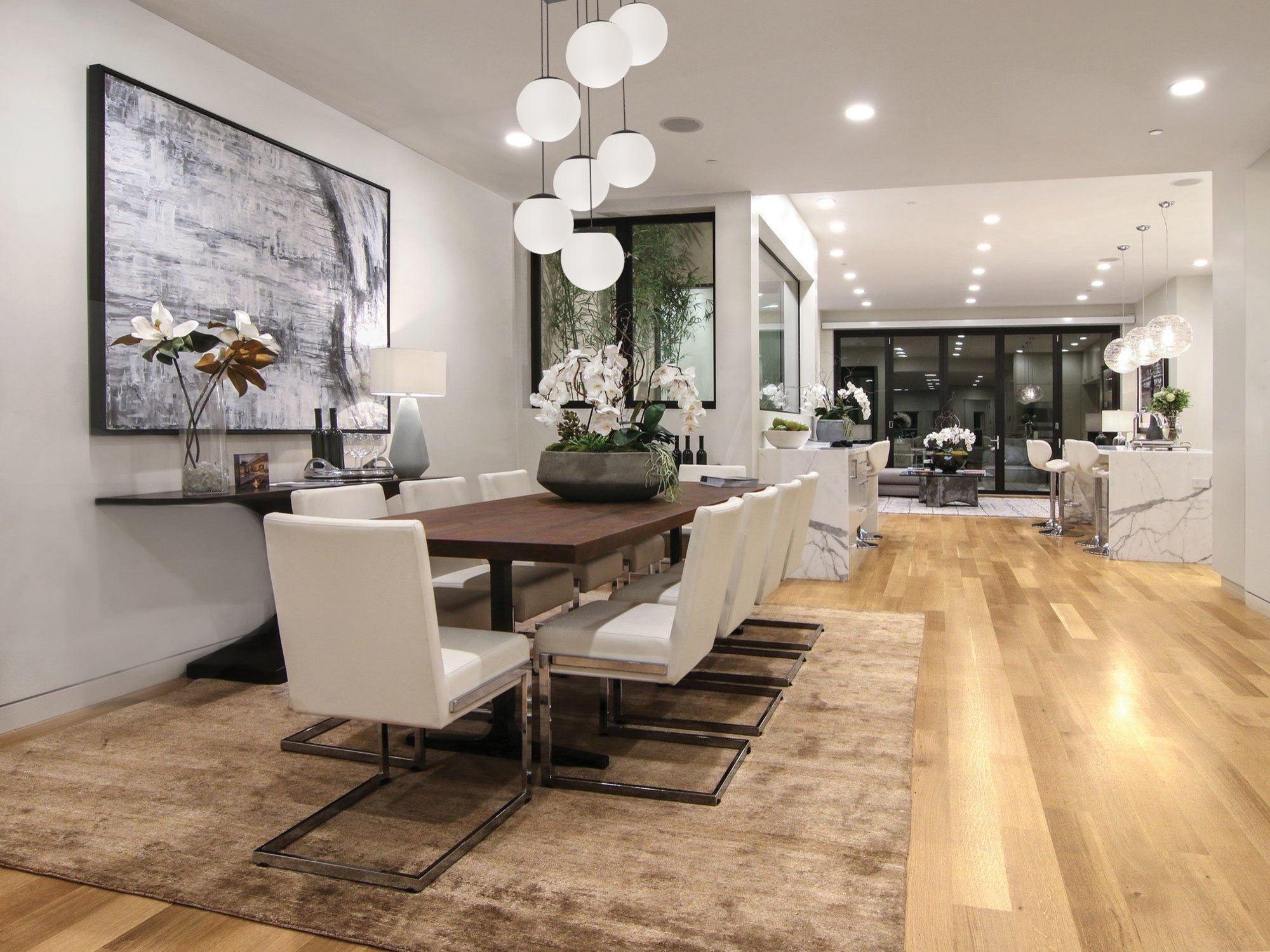 modern white globe bubble shade pendant light chandelier