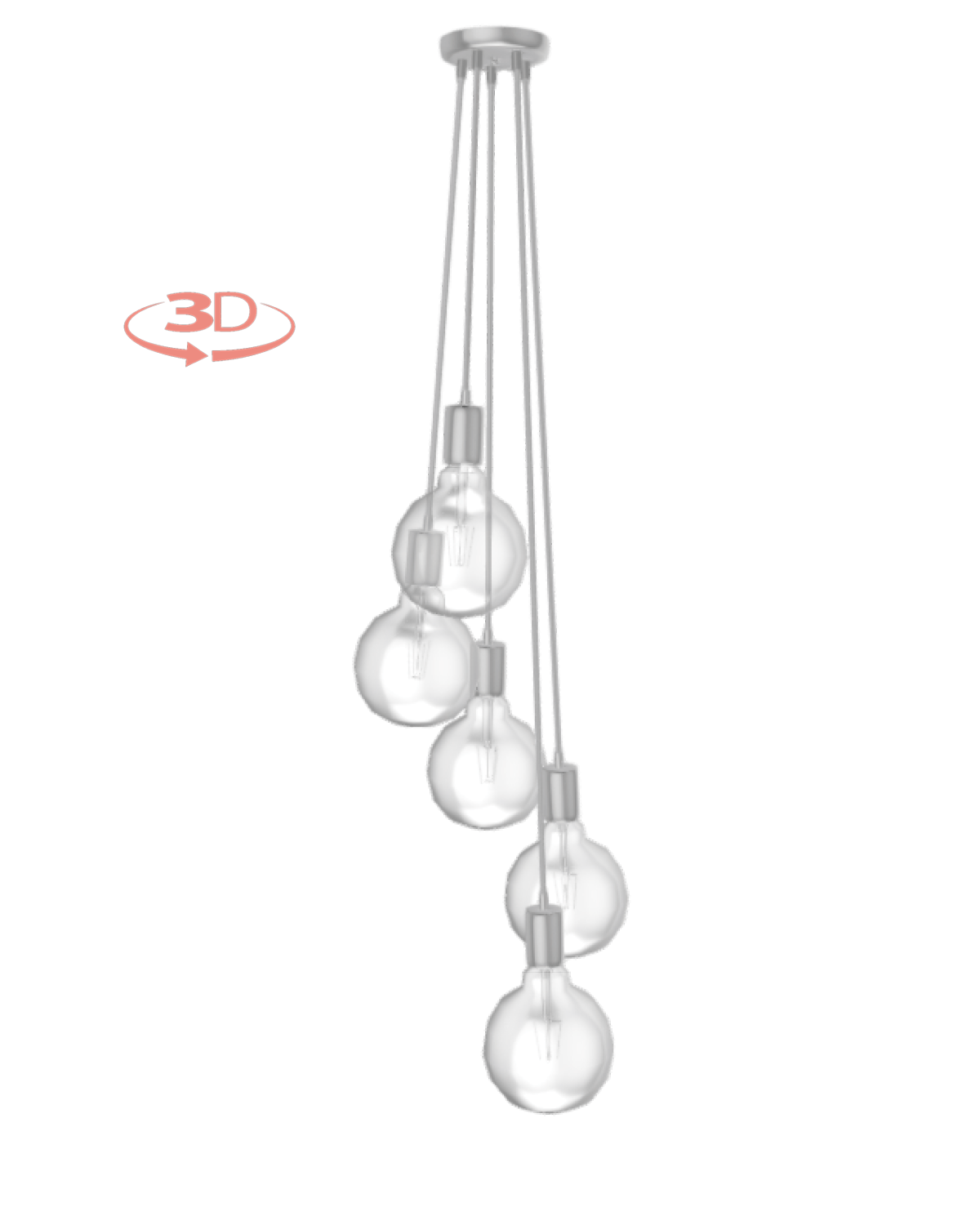 Cluster Chandelier - Staggered: Design Your Own 5 Pendant