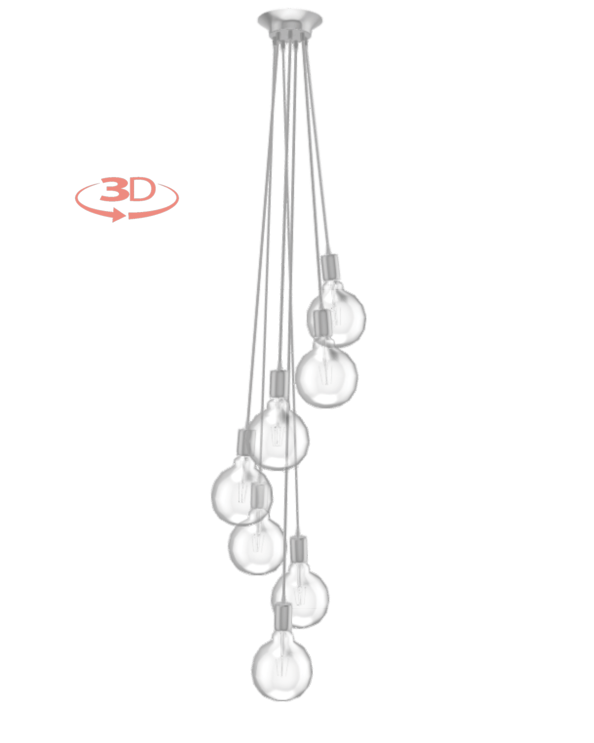Cluster Chandelier - Staggered: Design Your Own 7 Pendant