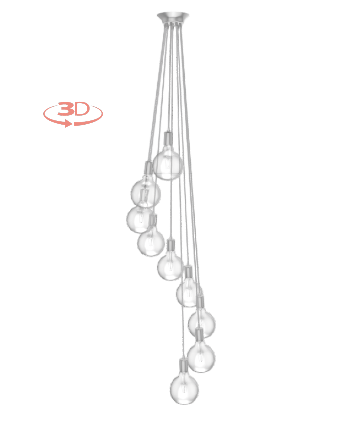 Cluster Chandelier - Staggered: Design Your Own 9 Pendant