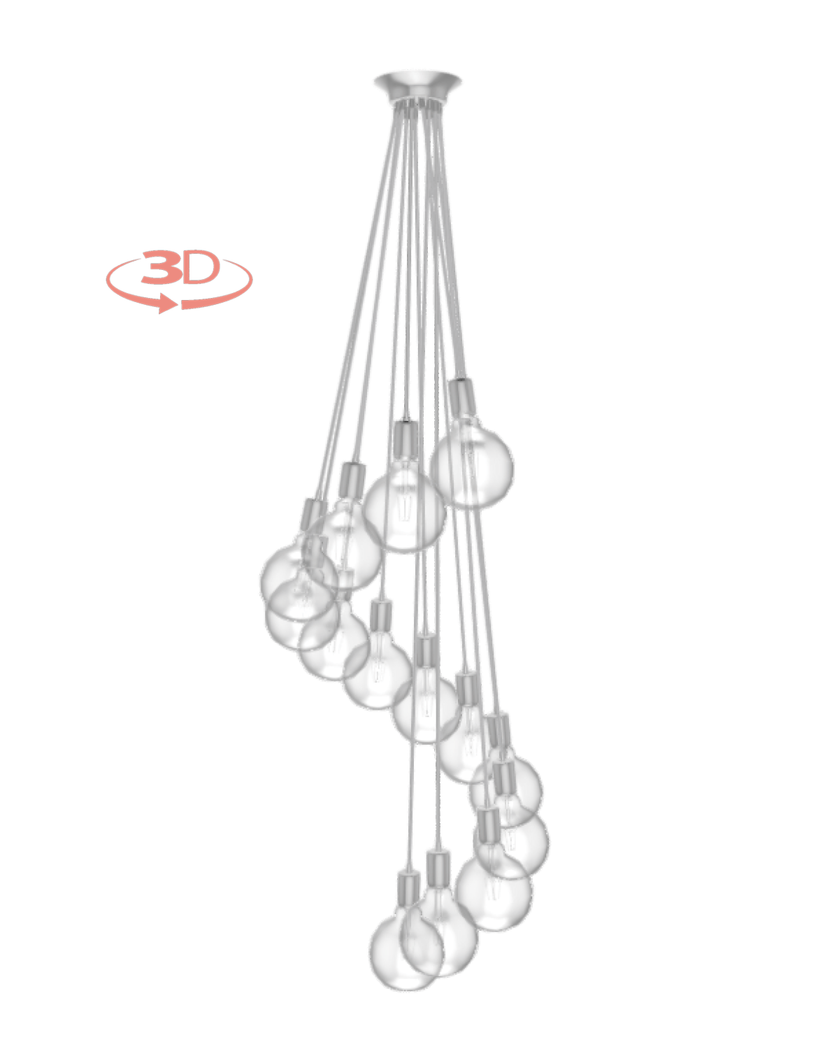 Cluster Chandelier - Staggered: Design Your Own 14 Pendant