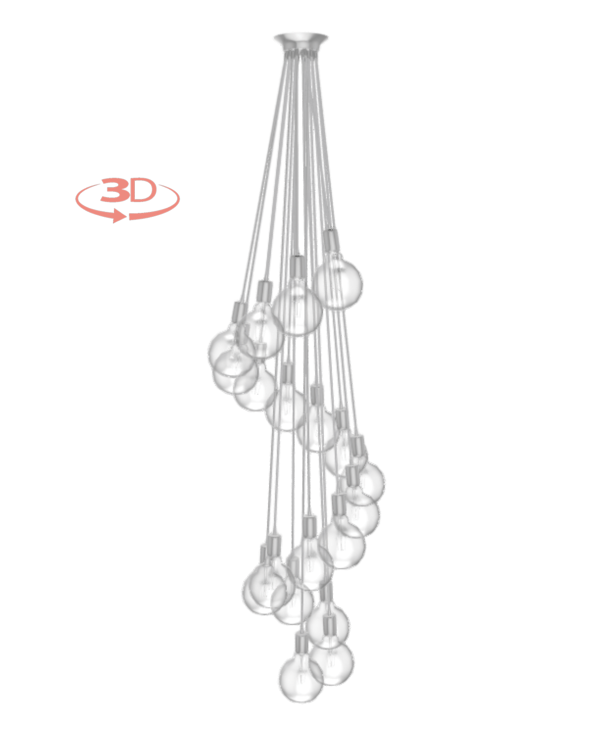 Cluster Chandelier - Staggered: Design Your Own 19 Pendant