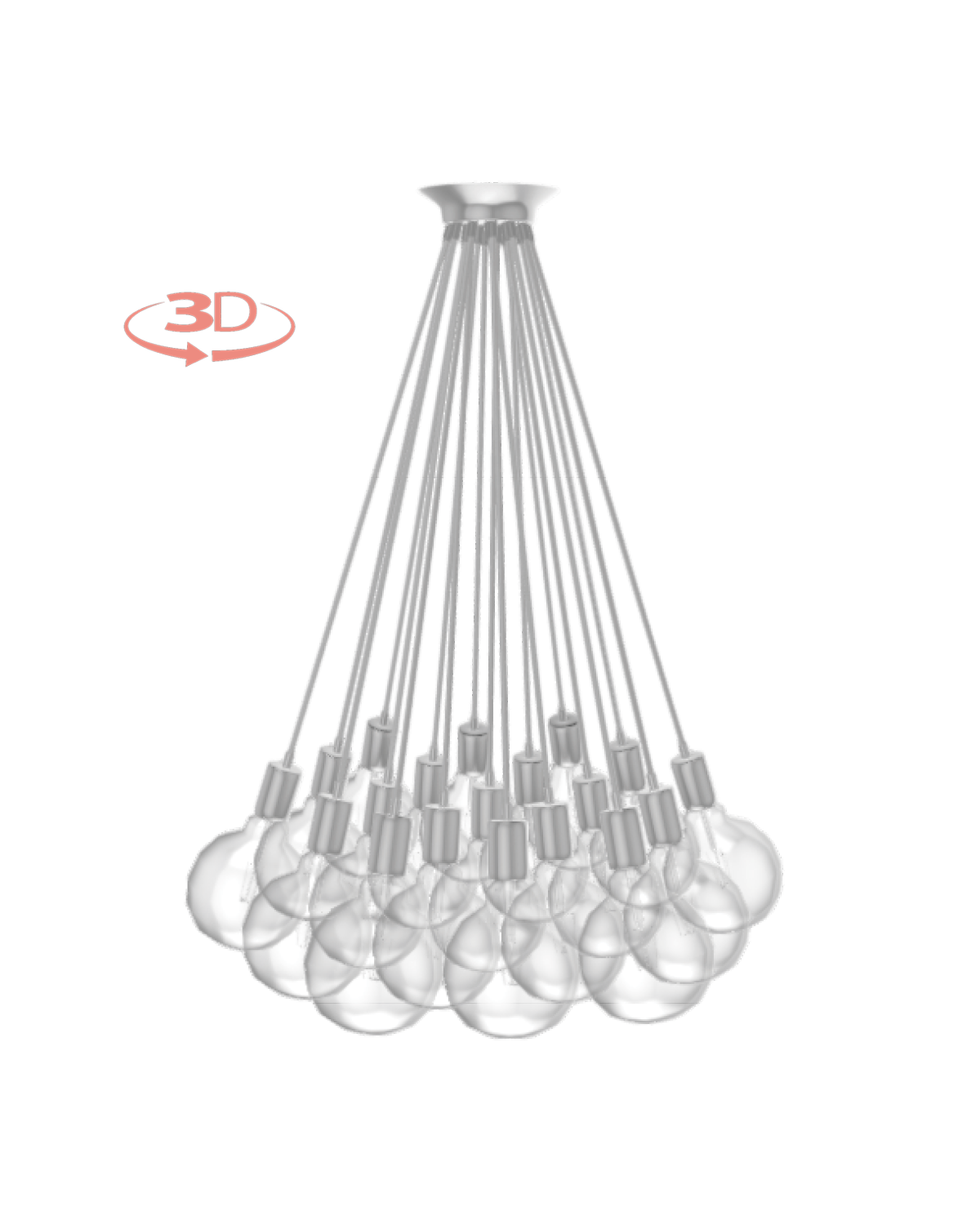 Cluster Chandelier - Even: Design Your Own 19 Pendant
