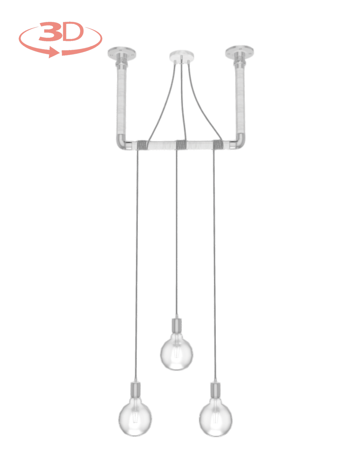 Wrap Chandelier: Design Your Own 3 Pendant