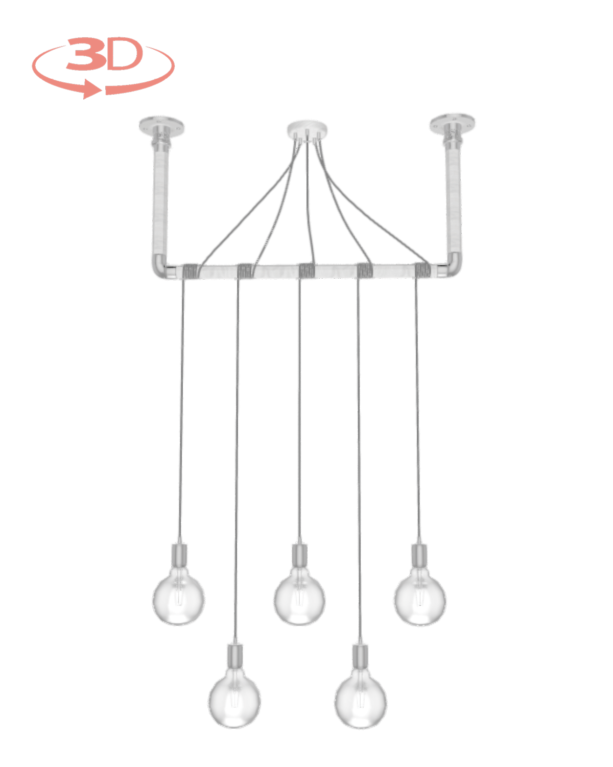 Wrap Chandelier: Design Your Own 5 Pendant