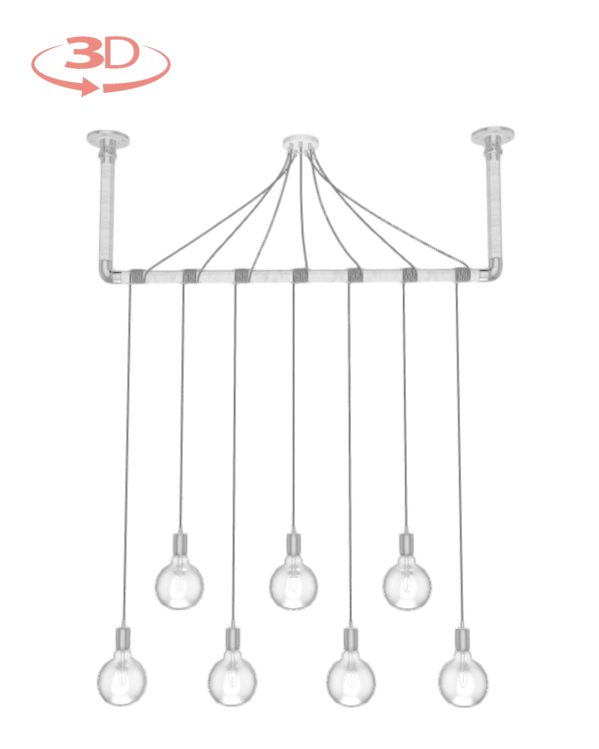 Wrap Chandelier: Design Your Own 7 Pendant