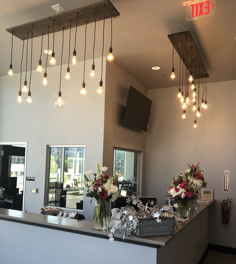 Wood Chandelier - 47" x 12": Design Your Own