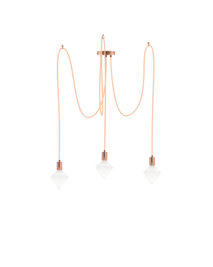 modern copper swag chandelier