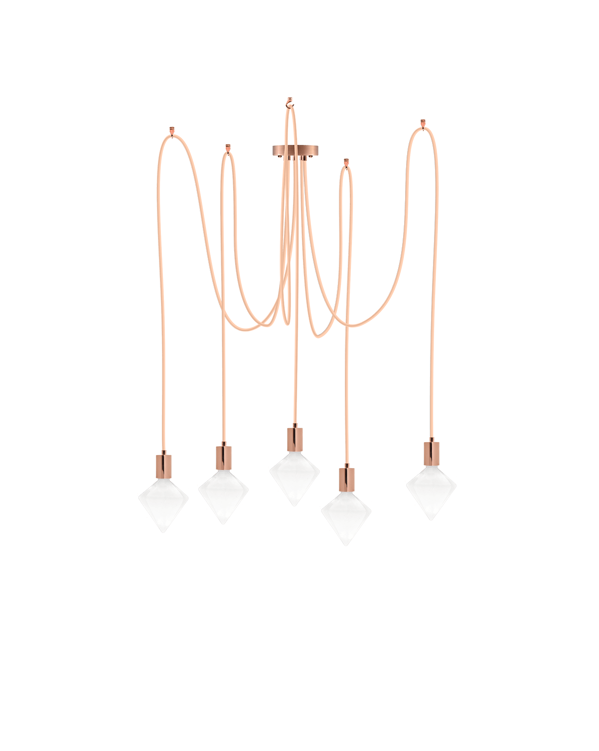 5 pendant modern copper swag chandelier