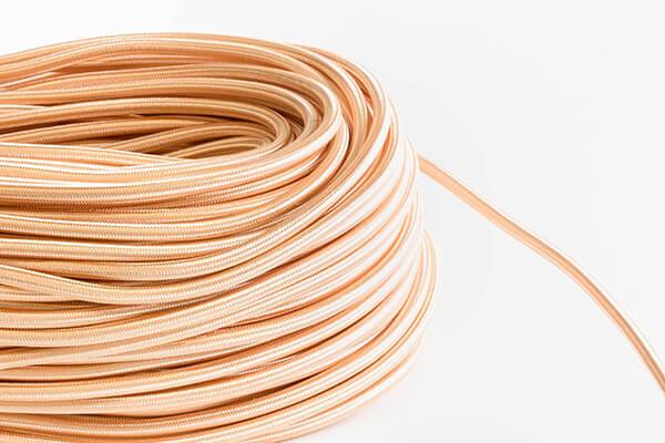 Blush Fabric Cord by the Foot Hangout Lighting