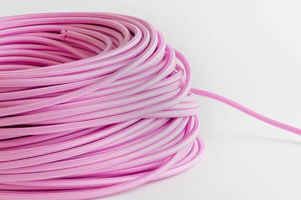 Bubblegum Fabric Cord by the Foot Hangout Lighting