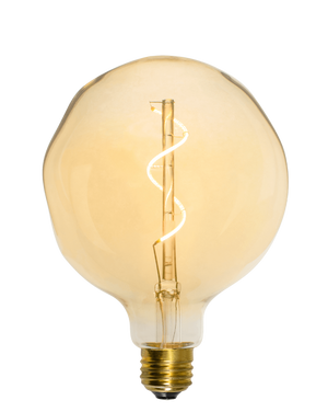 Bulb: LED Amber Uneven 5" Globe Hangout Lighting 