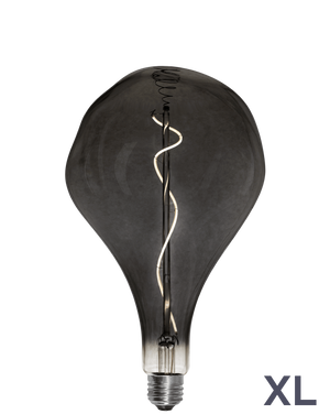 Bulb: LED XL Smoke Uneven Pear Hangout Lighting 