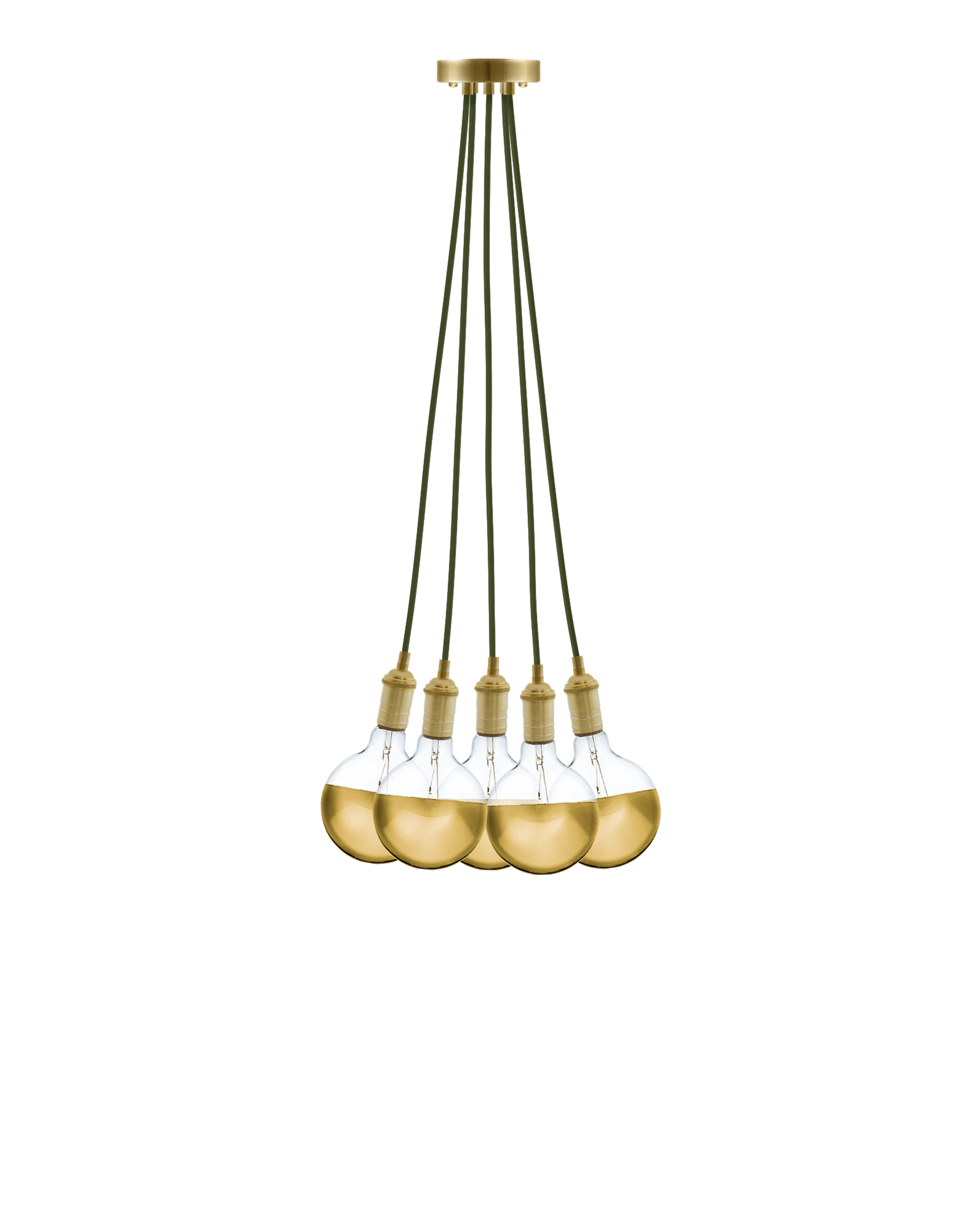 Cluster Chandelier - Even: Olive and Gold Hangout Lighting 5 Even