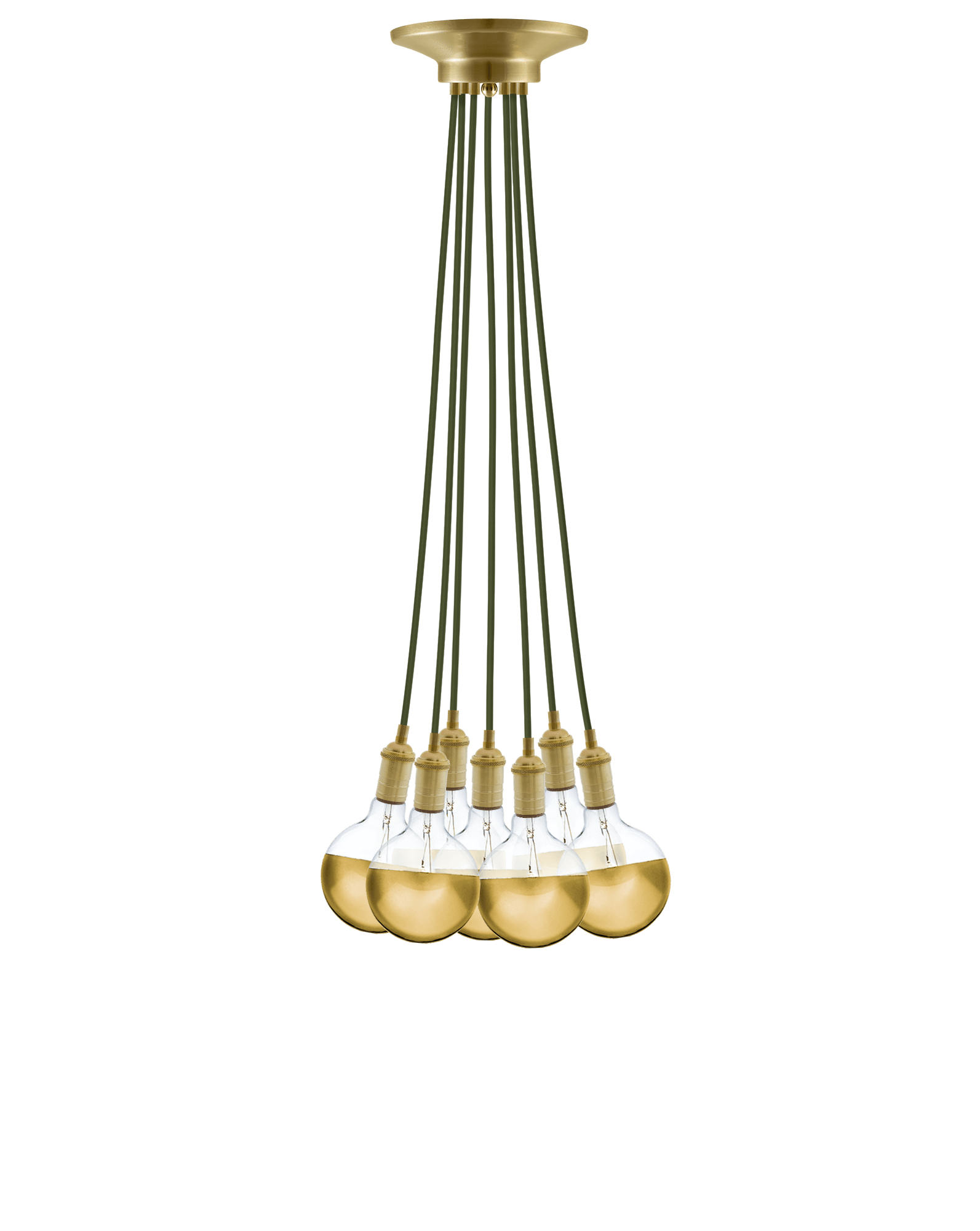 Cluster Chandelier - Even: Olive and Gold Hangout Lighting 7 Even