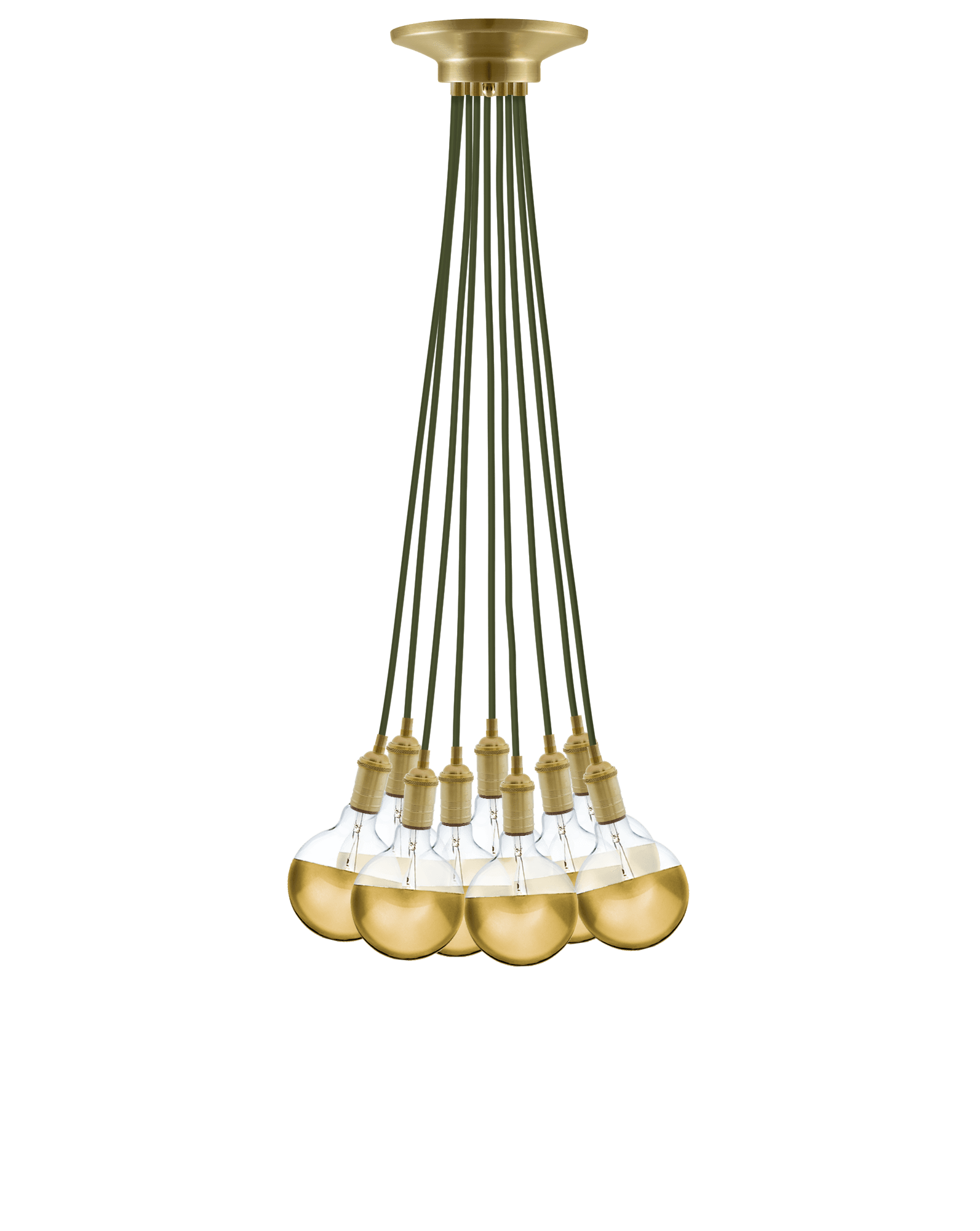 Cluster Chandelier - Even: Olive and Gold Hangout Lighting 9 Even