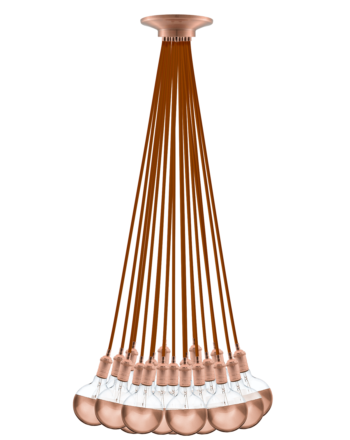 Cluster Chandelier - Even: Rust and Copper Hangout Lighting 19 Even
