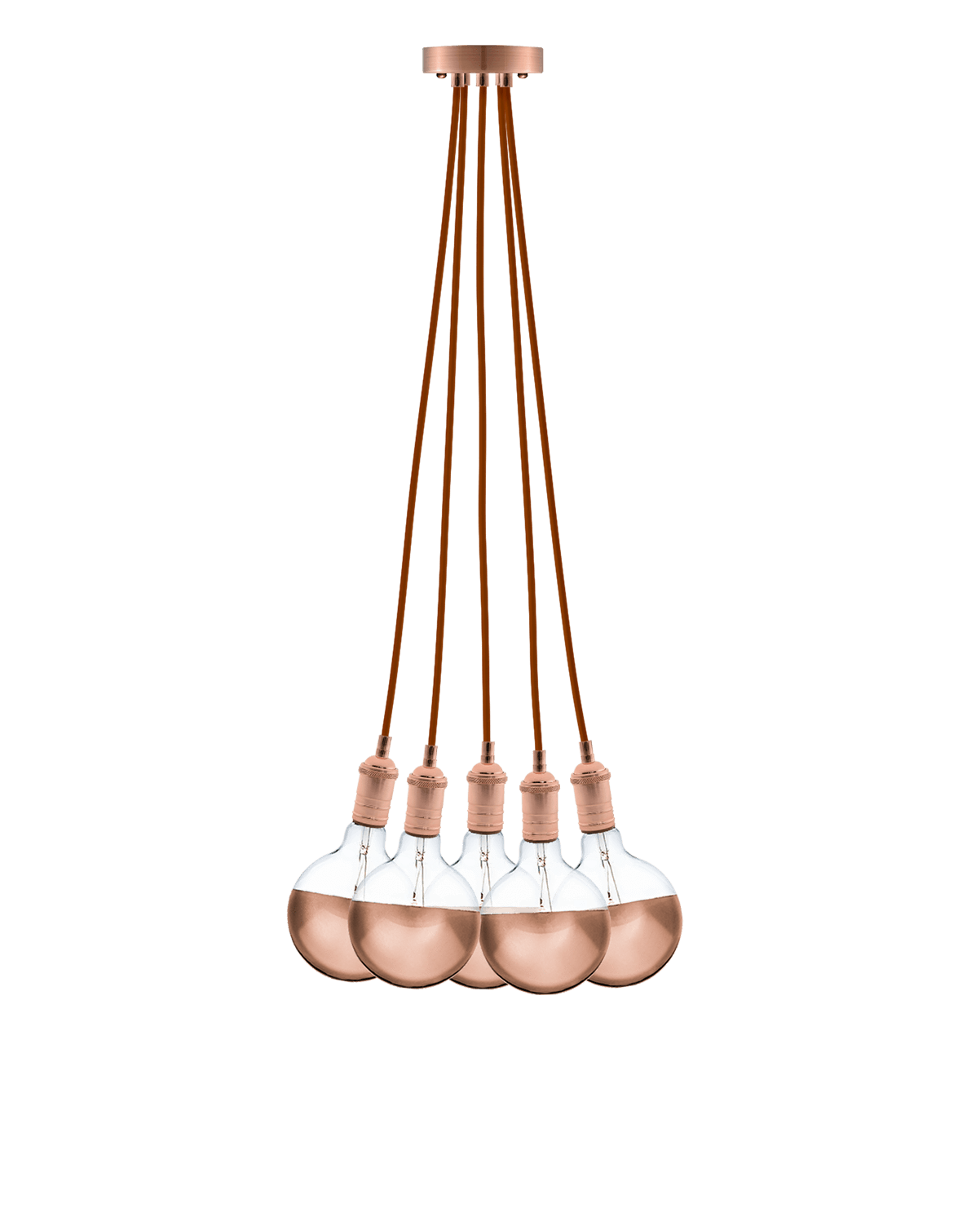 Cluster Chandelier - Even: Rust and Copper Hangout Lighting 5 Even