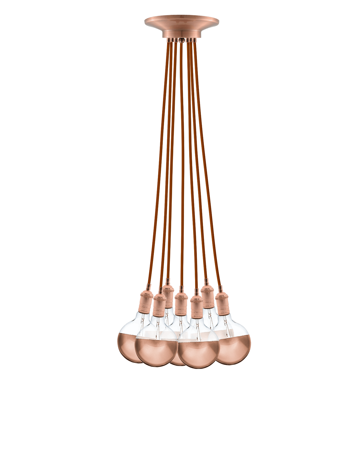 Cluster Chandelier - Even: Rust and Copper Hangout Lighting 7 Even