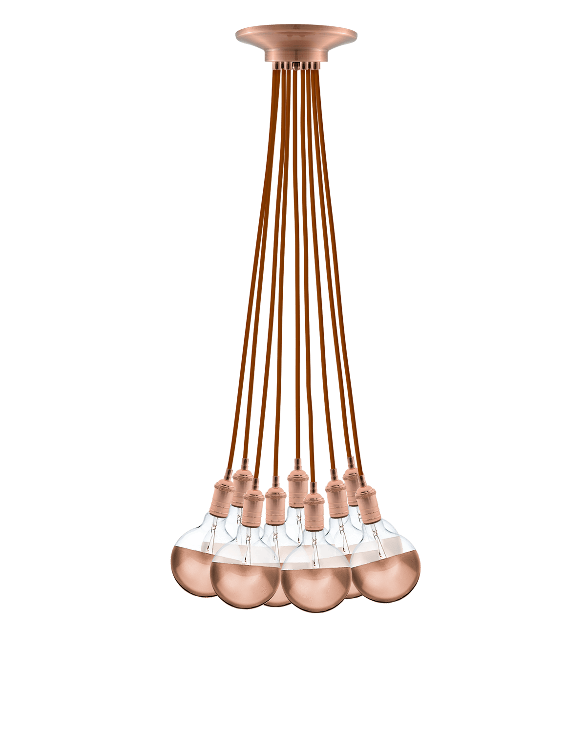 Cluster Chandelier - Even: Rust and Copper Hangout Lighting 9 Even