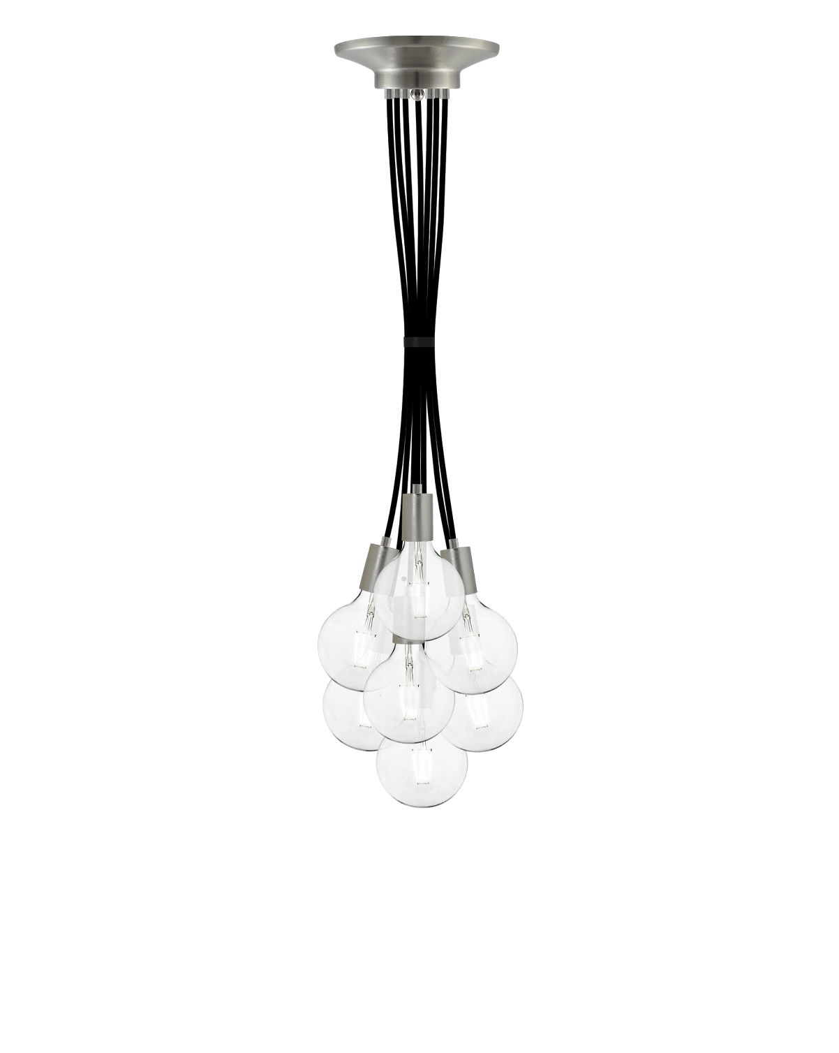 Cluster Chandelier - Grape: Black and Modern Nickel Hangout Lighting 7 Grape