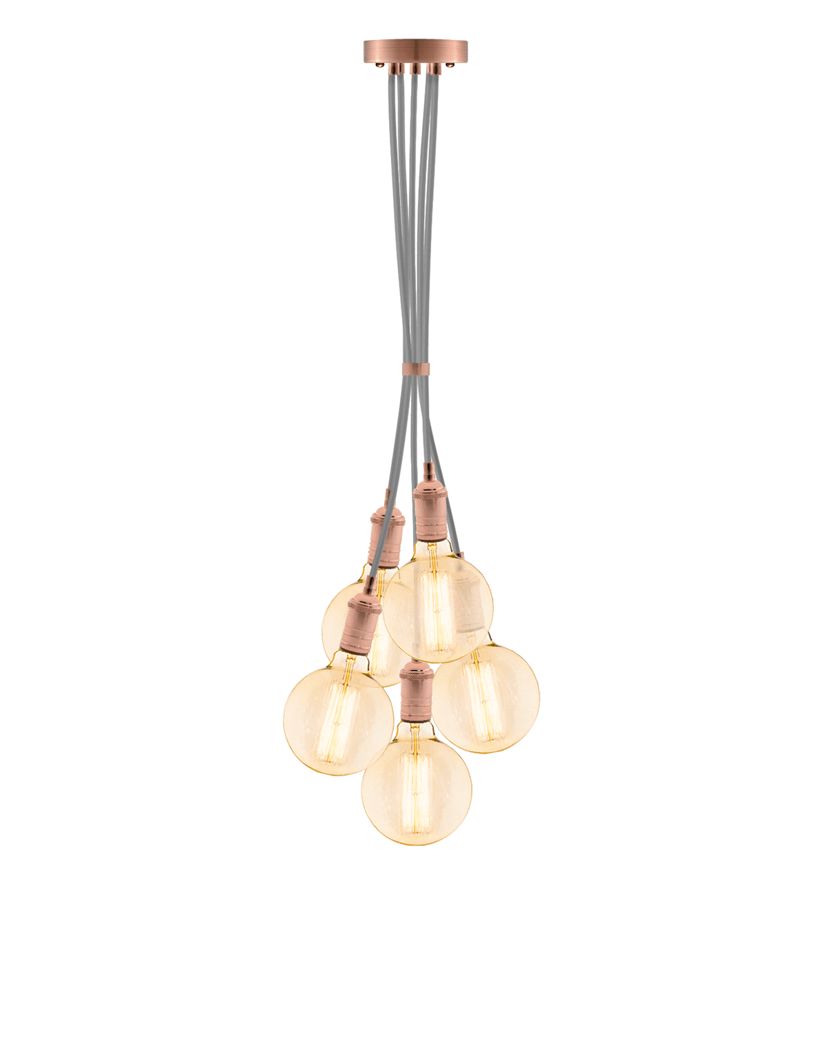 Cluster Chandelier - Grape: Grey and Copper Hangout Lighting 5 Grape