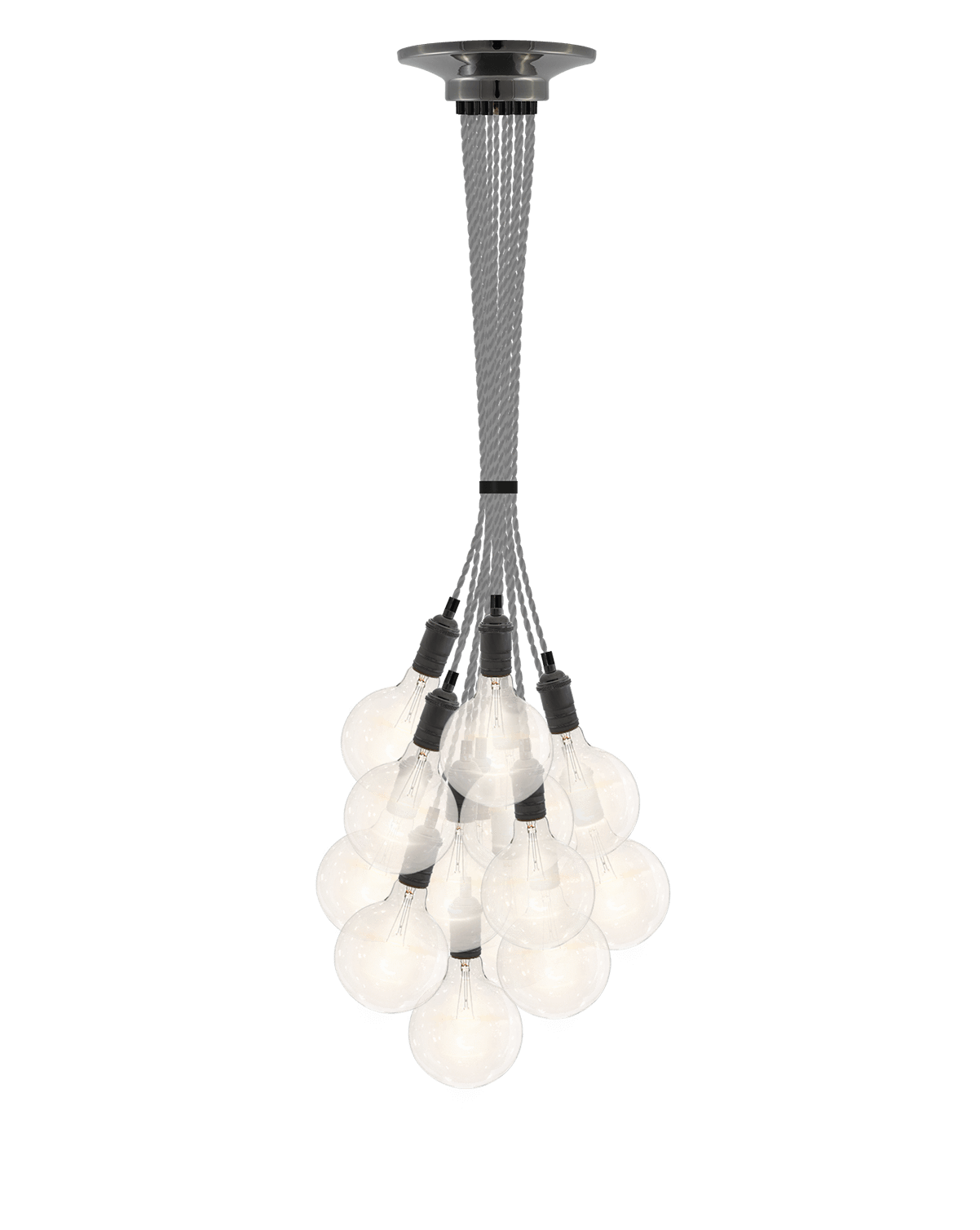 Cluster Chandelier - Grape: Grey and Graphite Hangout Lighting 14 Grape