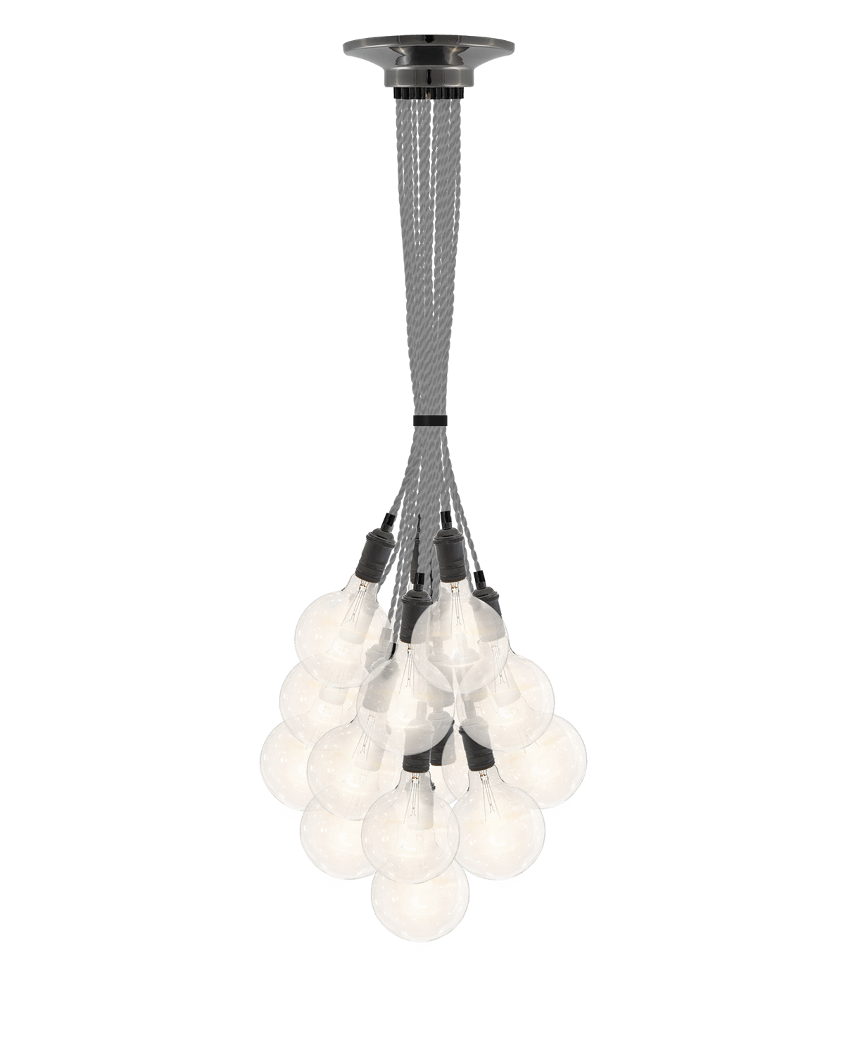 Cluster Chandelier - Grape: Grey and Graphite Hangout Lighting 19 Grape