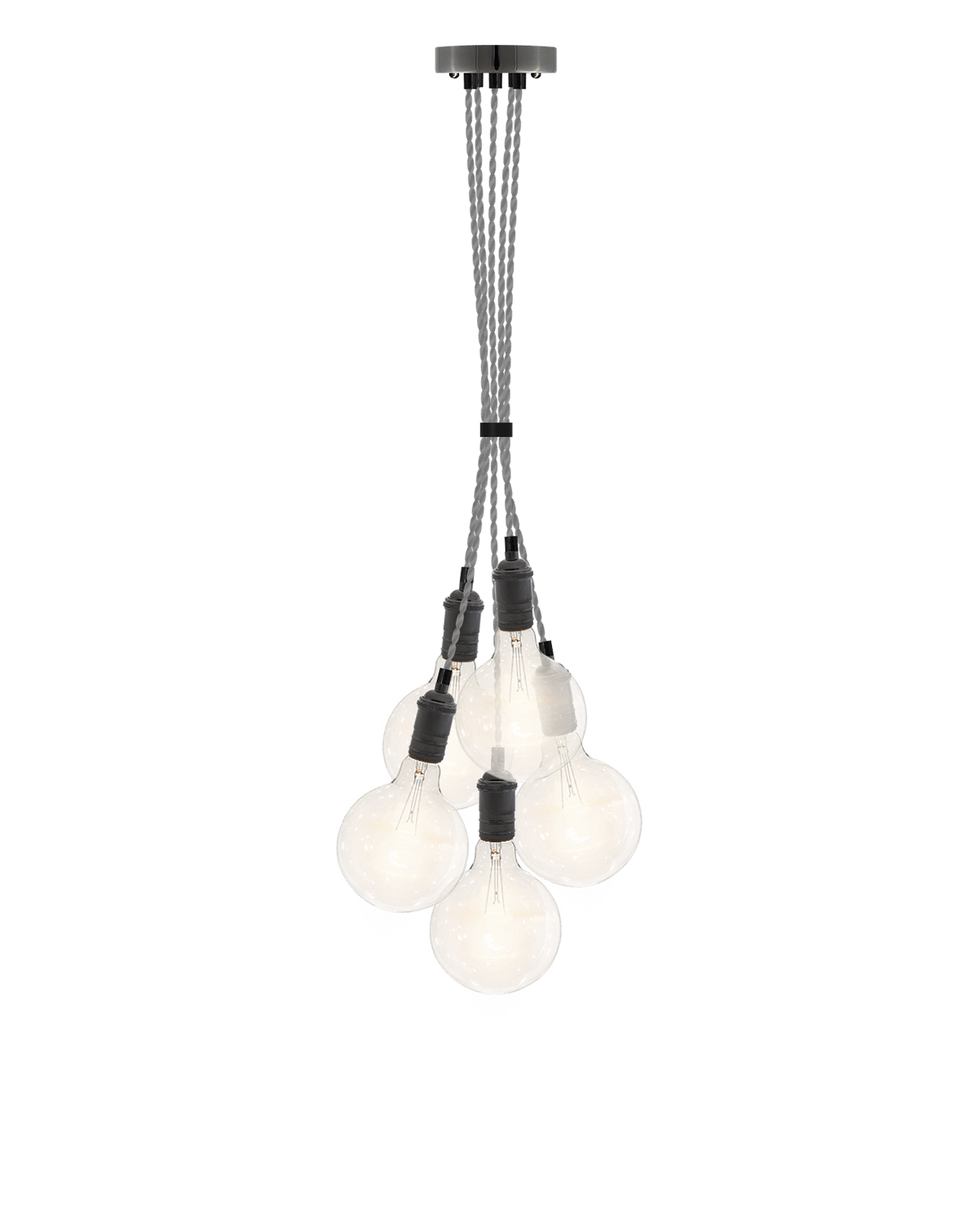 Cluster Chandelier - Grape: Grey and Graphite Hangout Lighting 5 Grape