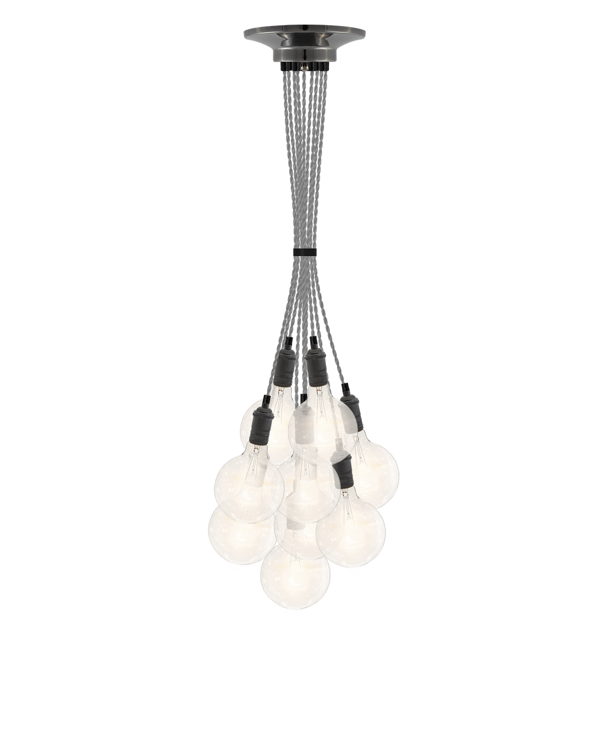 Cluster Chandelier - Grape: Grey and Graphite Hangout Lighting 9 Grape