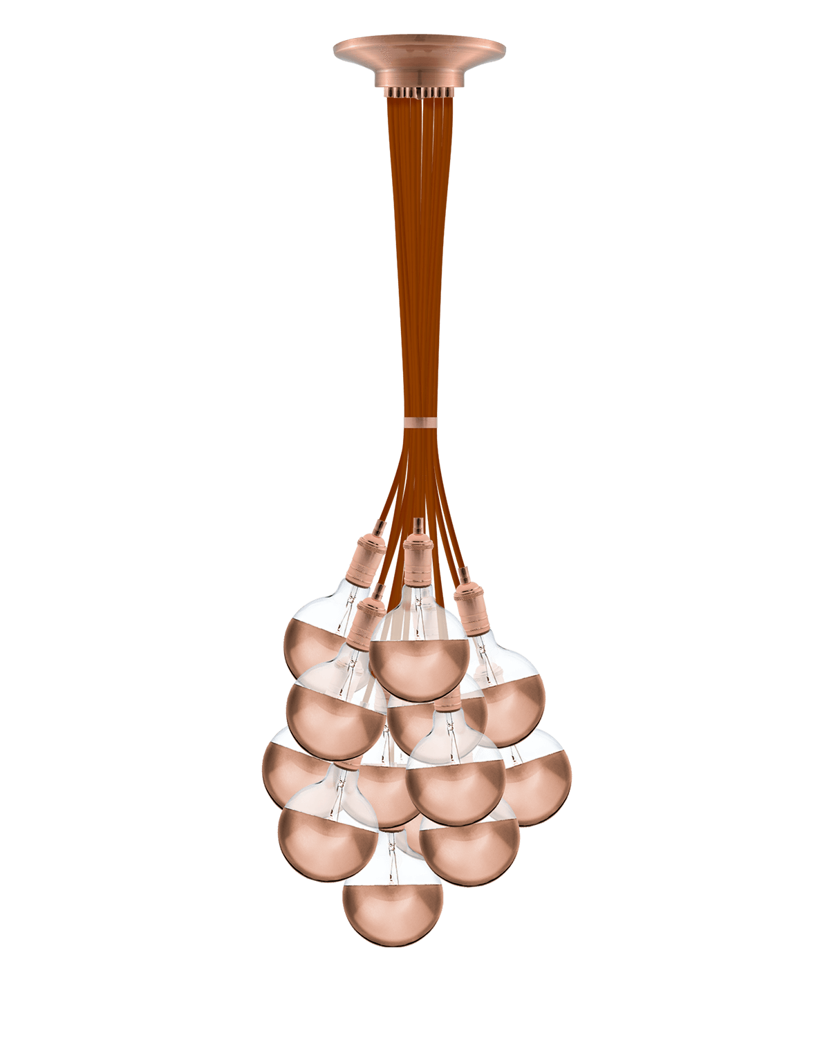 Cluster Chandelier - Grape: Rust and Copper Hangout Lighting 14 Even
