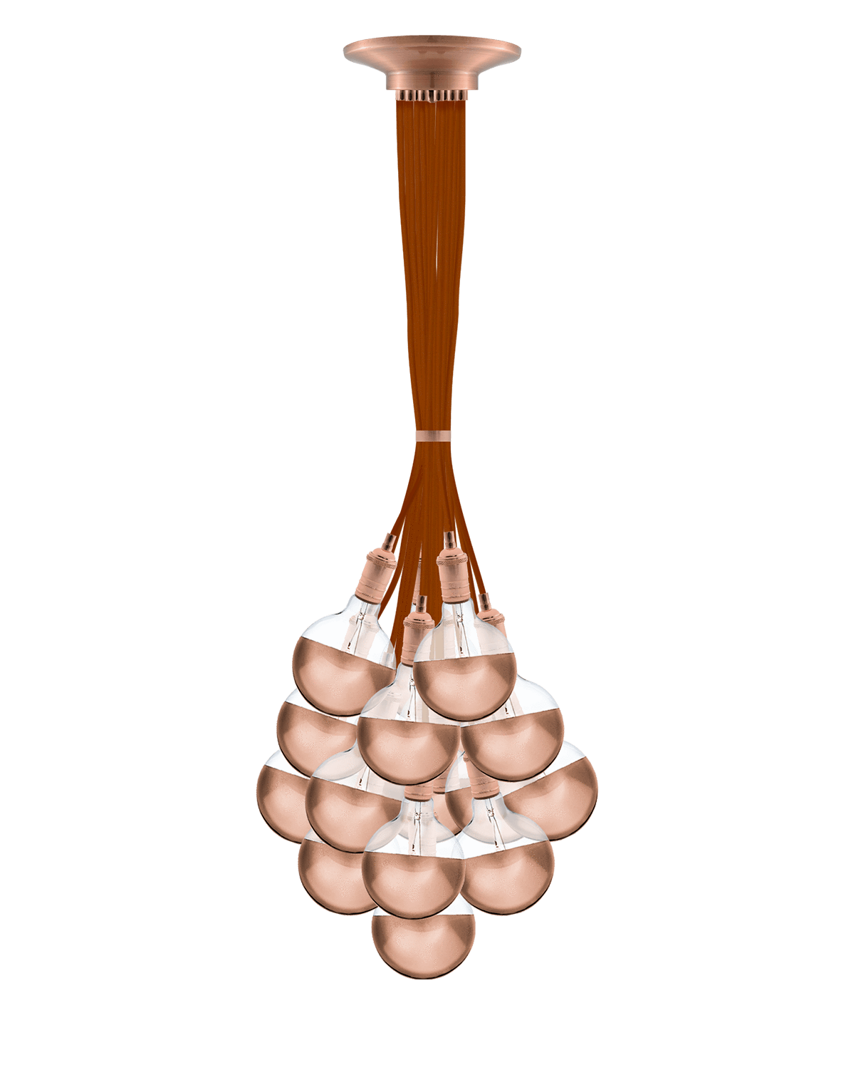 Cluster Chandelier - Grape: Rust and Copper Hangout Lighting 19 Even