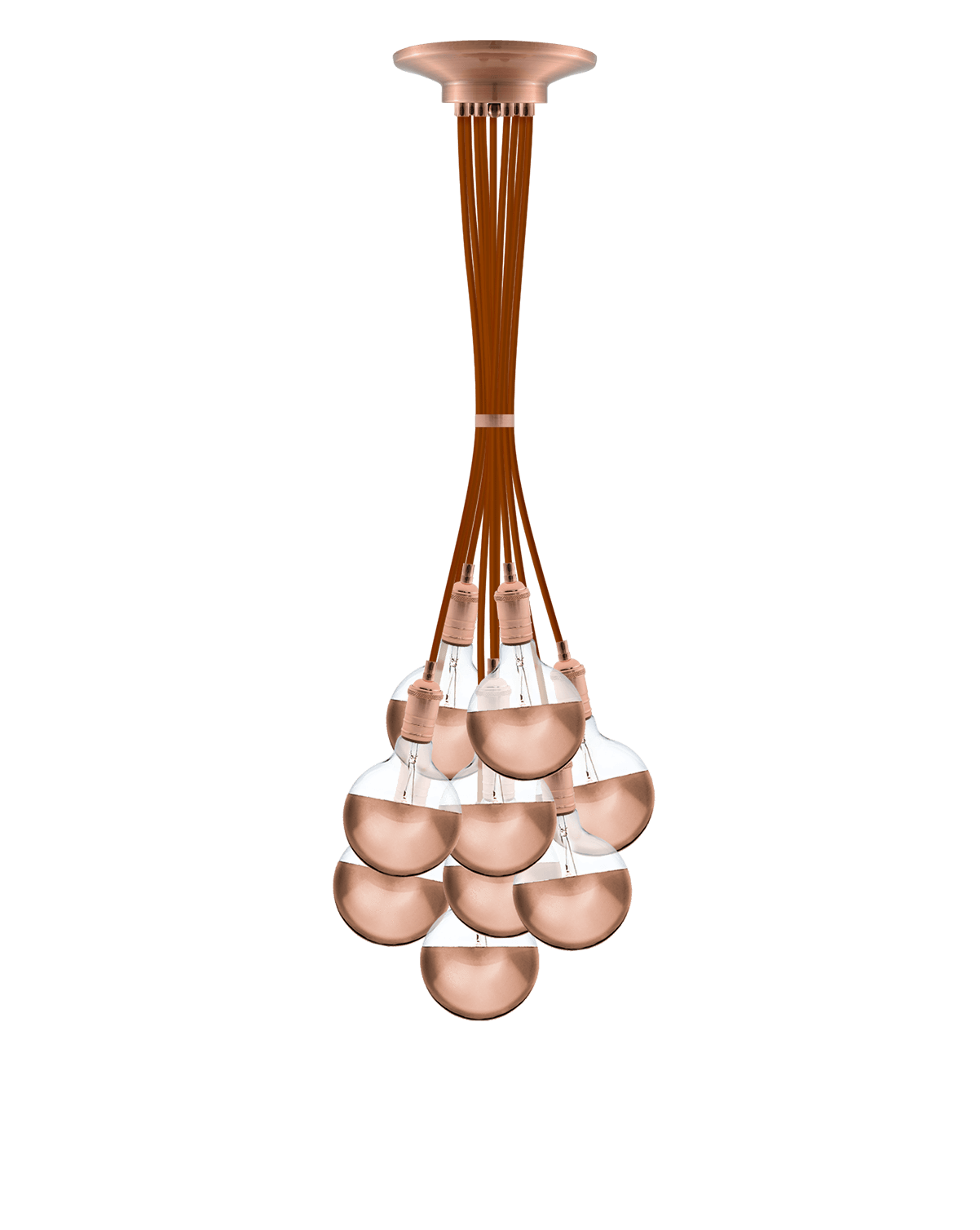 Cluster Chandelier - Grape: Rust and Copper Hangout Lighting 9 Even