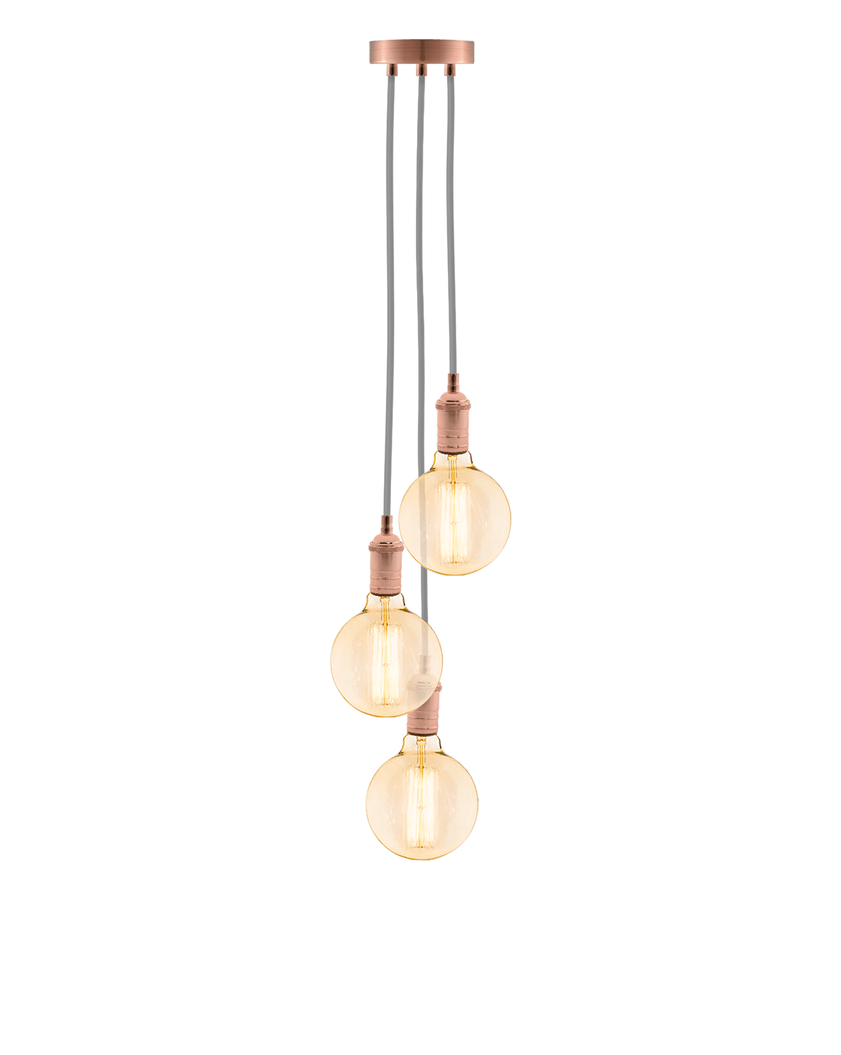 Cluster Chandelier - Staggered: Design Your Own 3 Pendant Hangout Lighting
