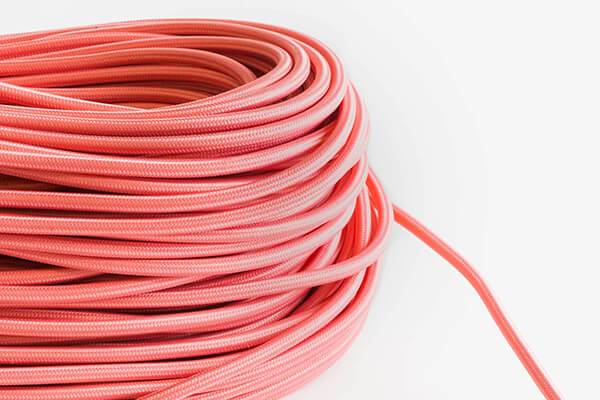 Coral Fabric Cord by the Foot Hangout Lighting