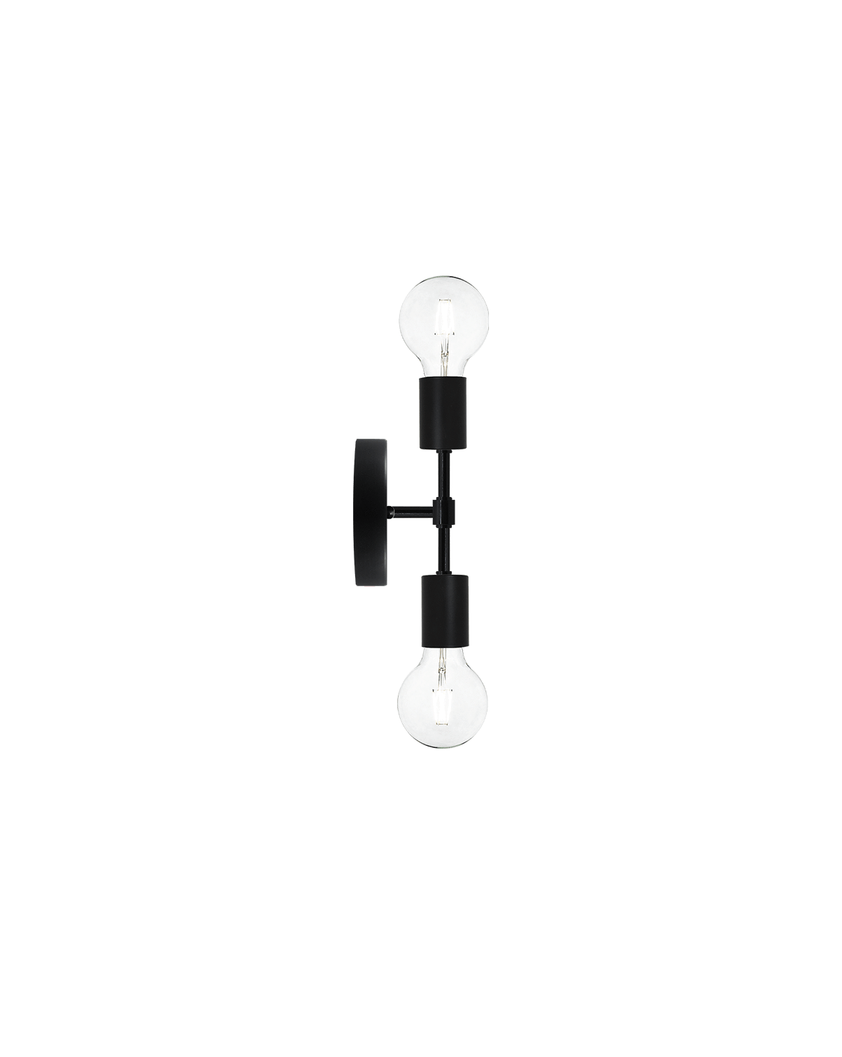 Double Wall Sconce: Black Hangout Lighting