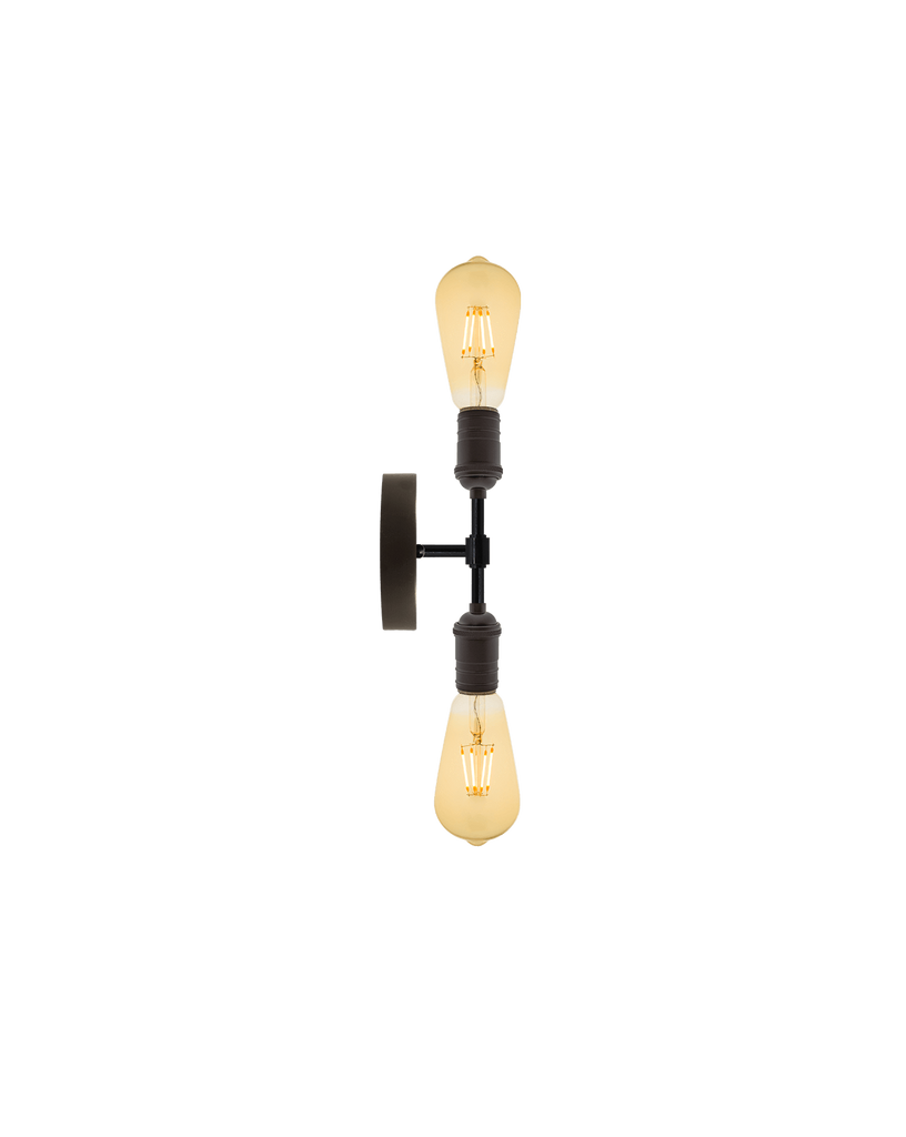 Double Wall Sconce Bronze and Black