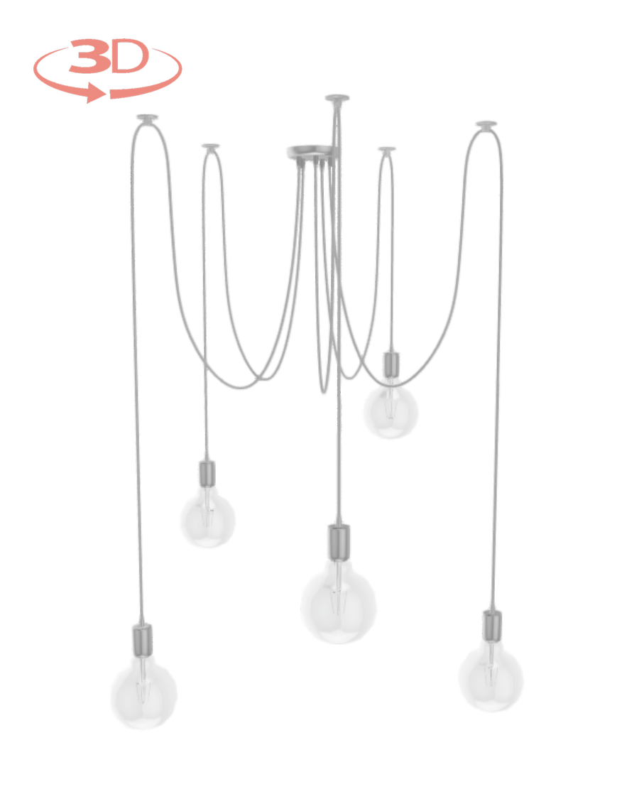 custom 5 pendant light swag chandelier design your own 3d