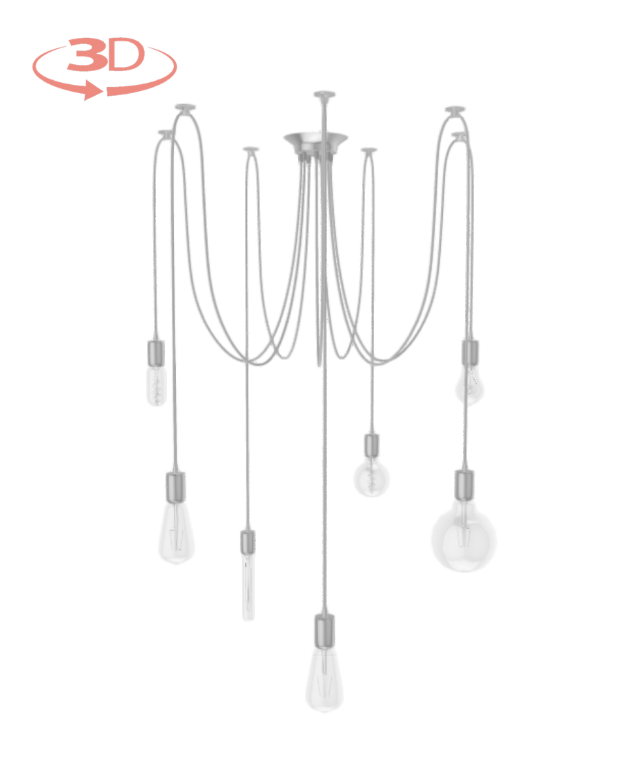 design your own 7 pendant swag chandelier 3d visualizer